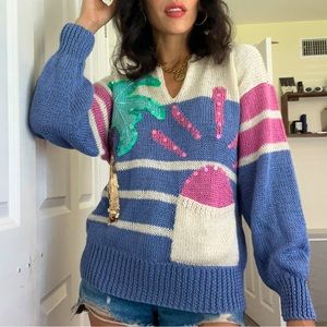Vintage 80s knit sequin sweater